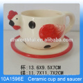 Kundenspezifische keramische Keramik-Utensilienhalter-Set mit beliebter Hühnerform